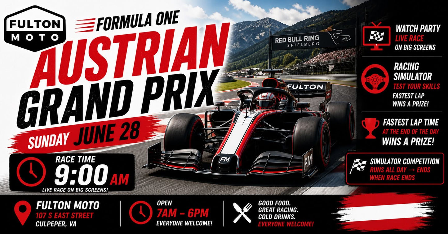 Formula 1 Watch Party and F1 Simulator 6/28