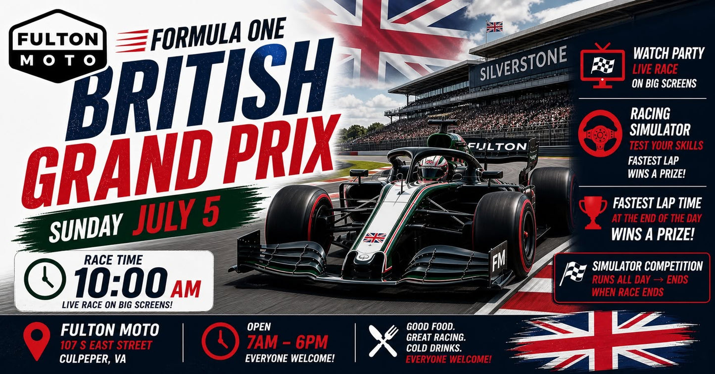 Formula 1 Watch Party and F1 Simulator 7/5