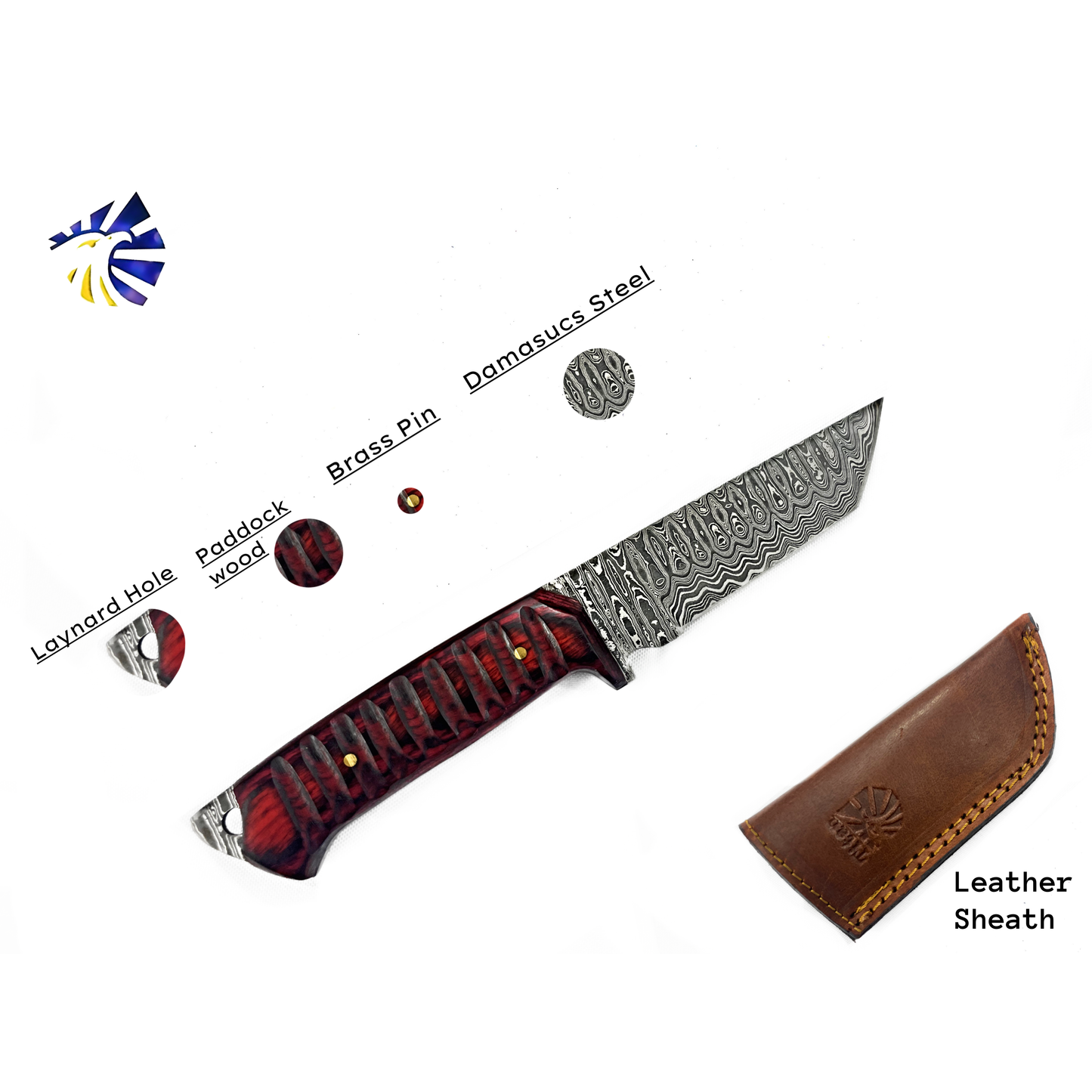 Damascus Diver Tanto Knife