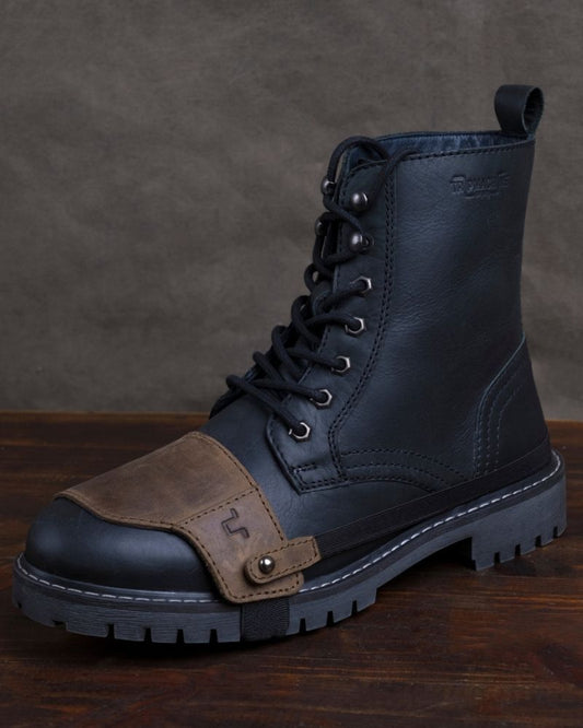 Buff Leather Shoe Protector Slip On - Brown