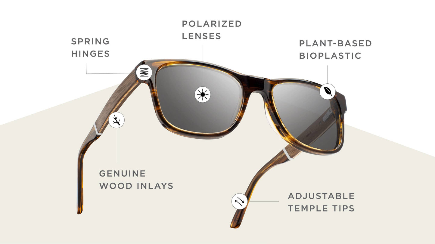 CAMP Trail Sunglasses- Tortoise: Tortoise / Walnut / HD Plus Polarized Brown