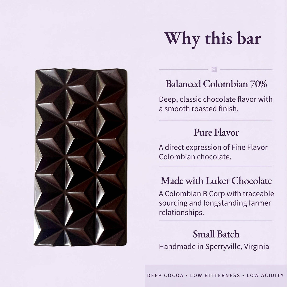 Palenque 70% Dark Chocolate Bar - Pure