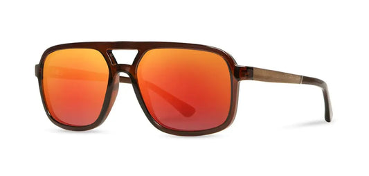 CAMP Glacier Sunglasses - Clay: Clay / Walnut / HD Plus Polarized Solar Flash