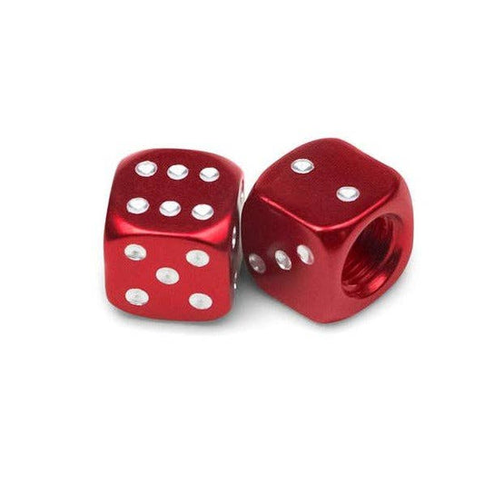 Dice Red - Motorcycle Valve Caps