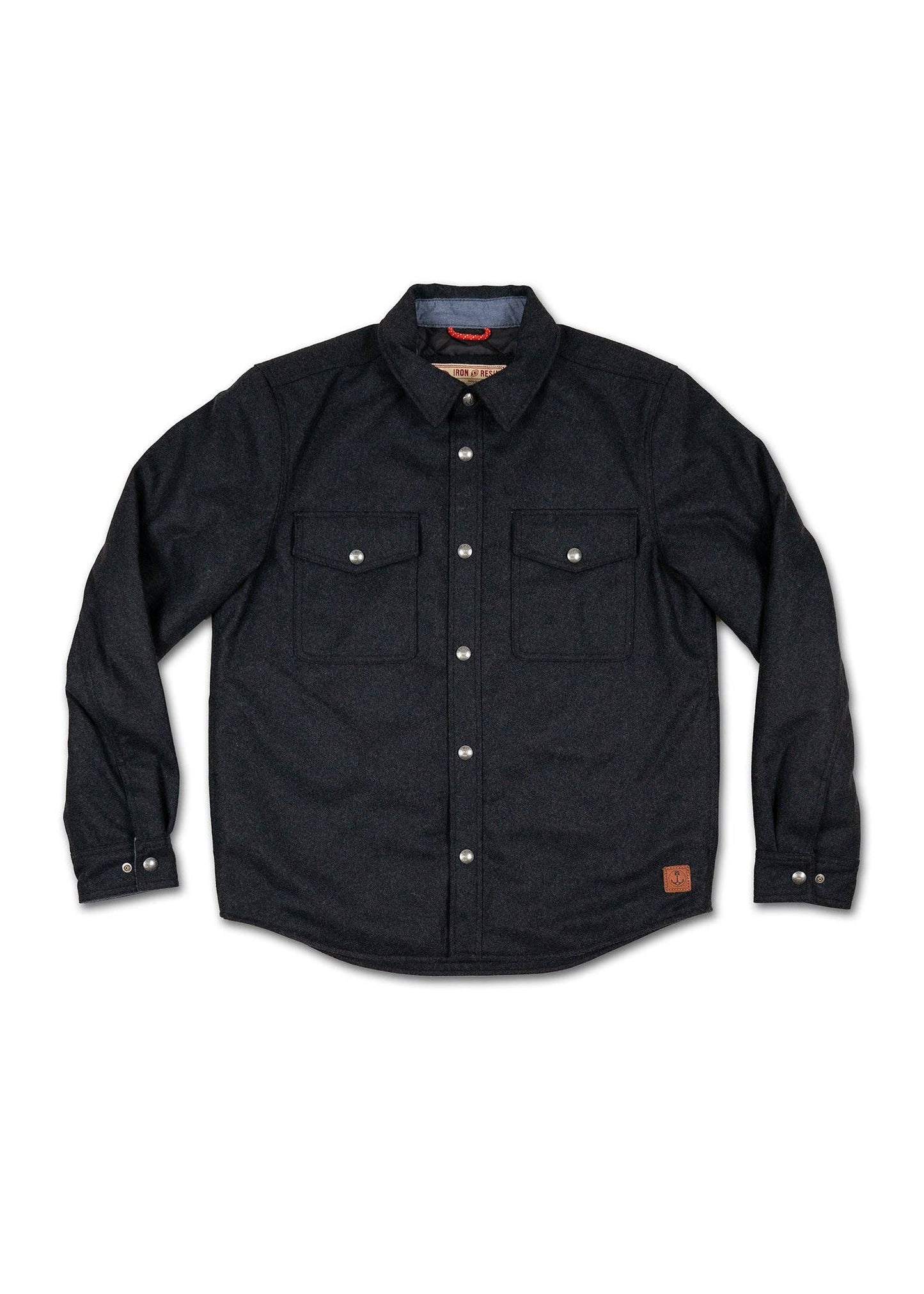 Peak Wool Blend Shirt: Anthracite / Small