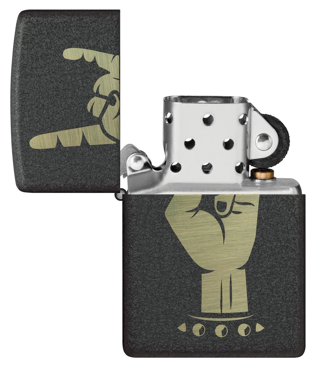 Zippo Rock On Design Black Crackle® Windproof Lighter
