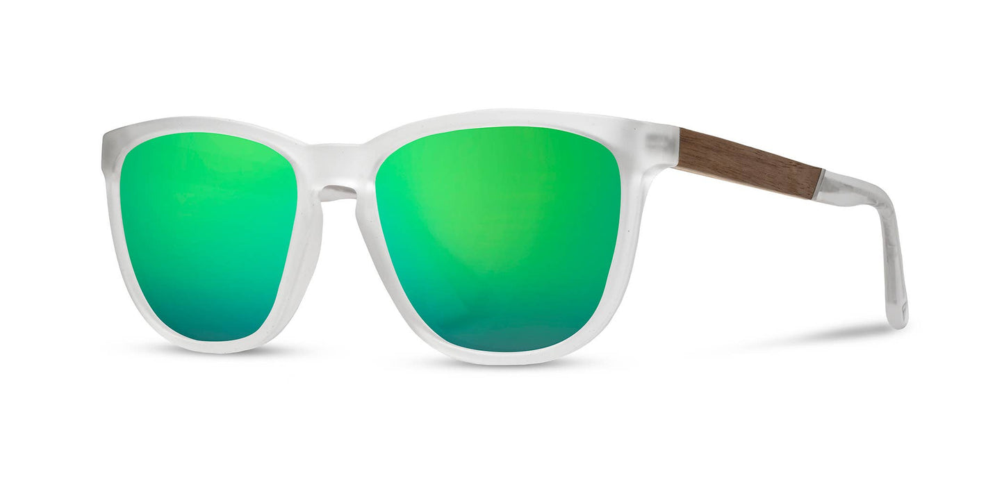 CAMP Arrowcrest Sunglasses - Matte Crystal: Matte Crystal / Walnut / HD Plus Polarized Blue Flash