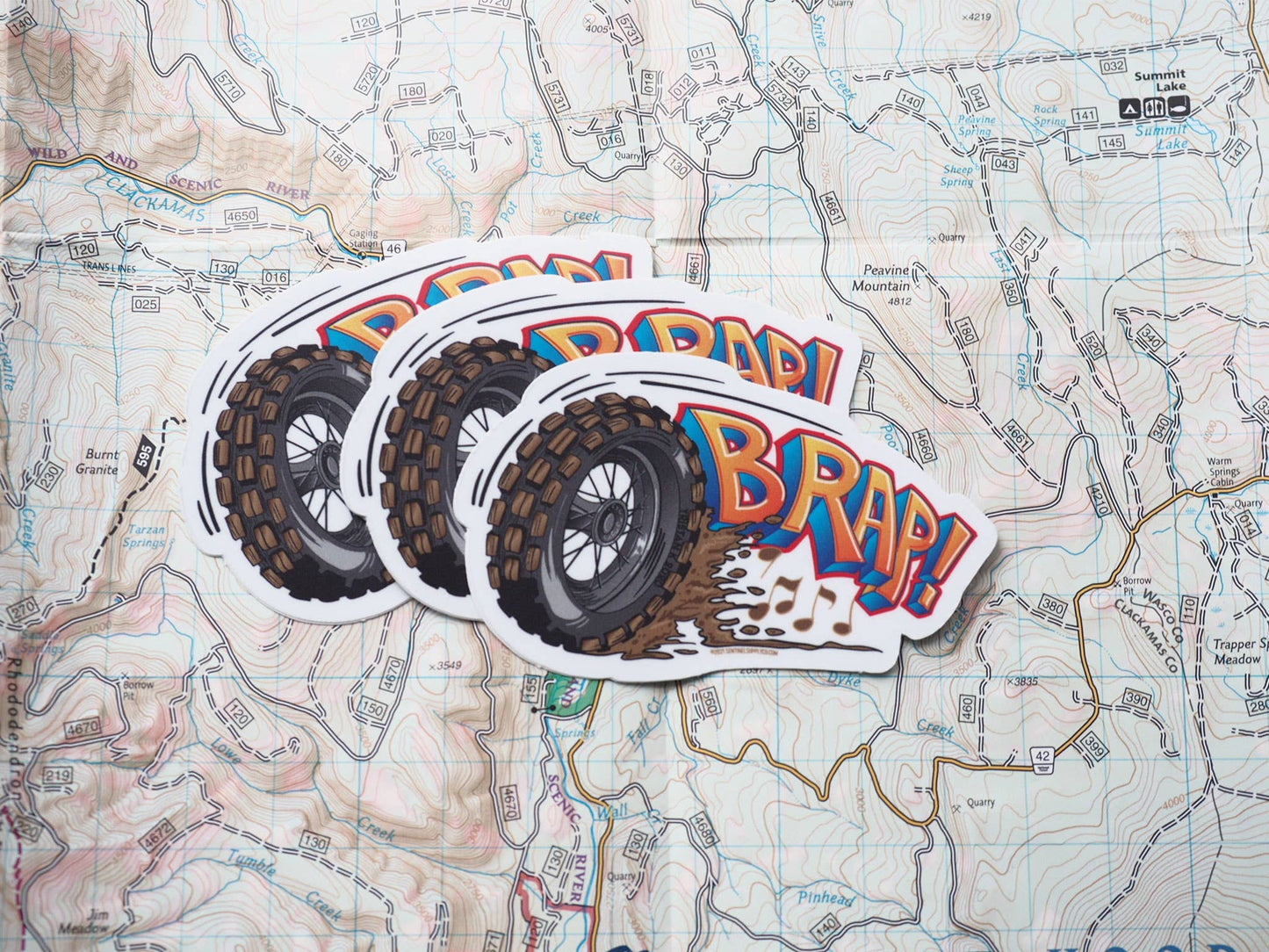 BRAP! Motorcycle Sticker, Offroad Motocross & Dirtbike Decal