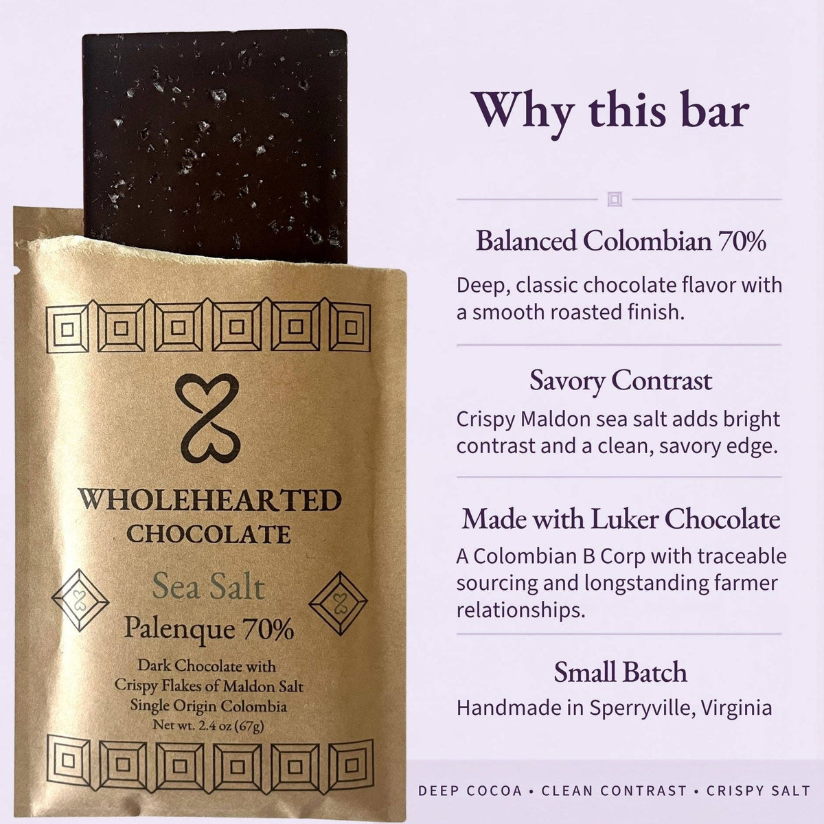 Palenque 70% Dark Chocolate Bar - Sea Salt