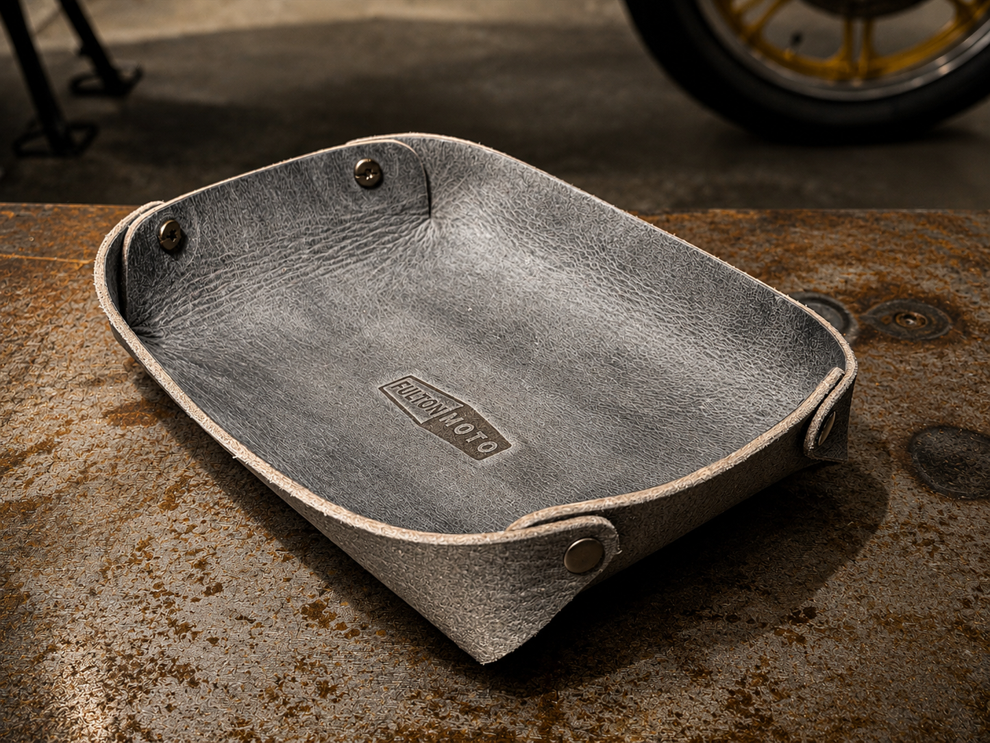 Fulton Moto Buffalo Leather Valet Tray