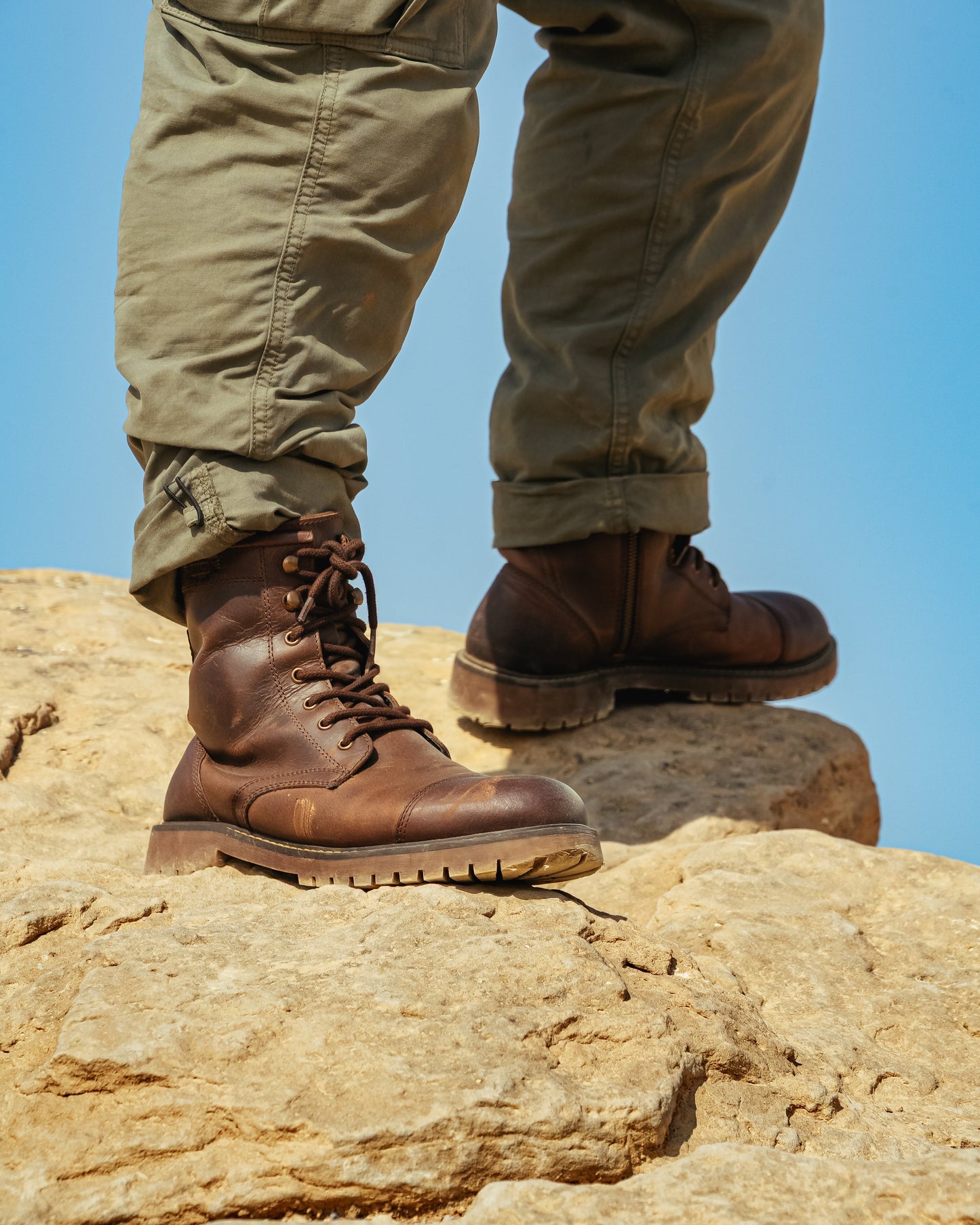 Buff Leather Boots Brute - Mocha