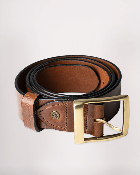 Leather Belt - Brass Keep | Chestnut