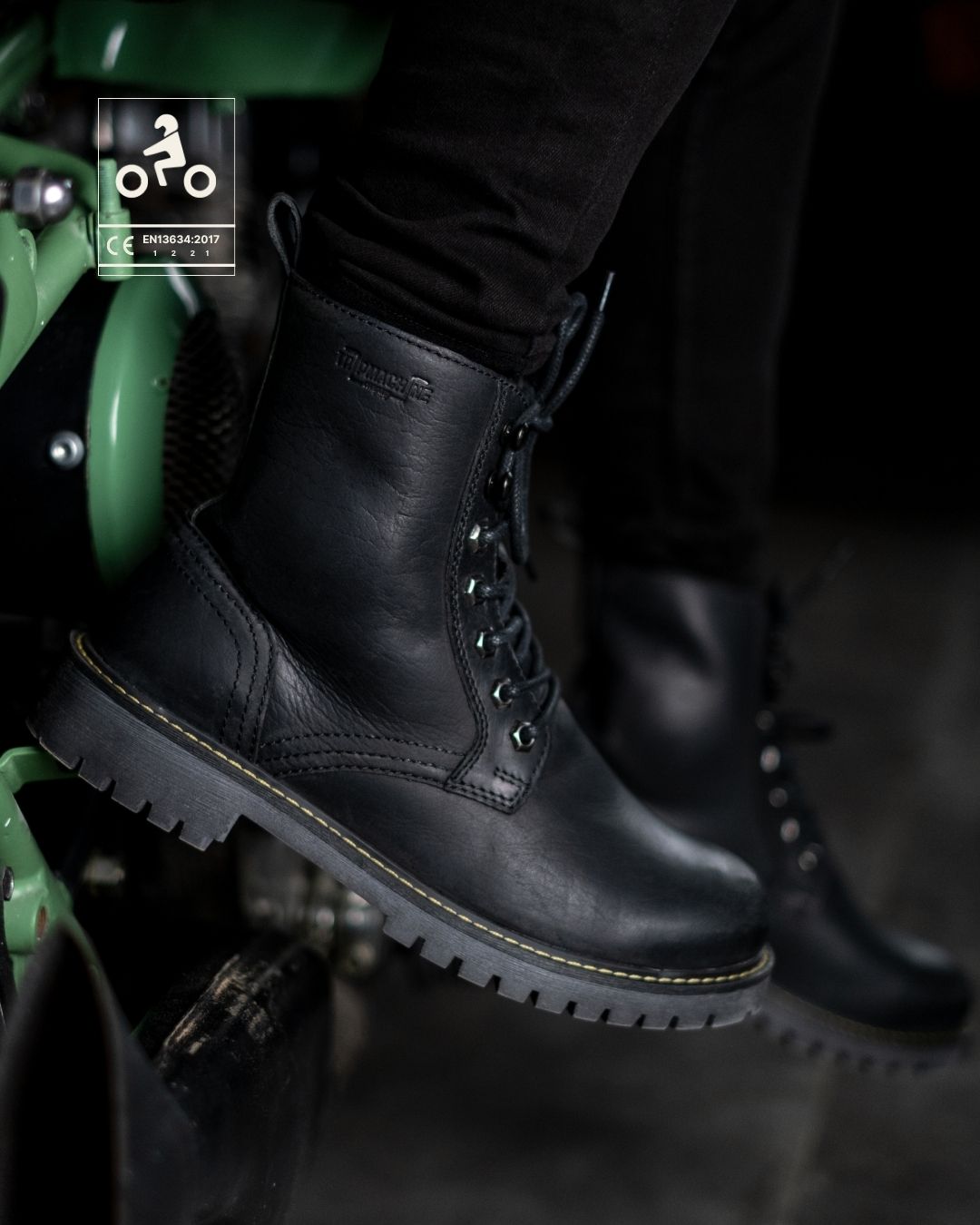 Buff Leather Boots Derby - Dark Shadow