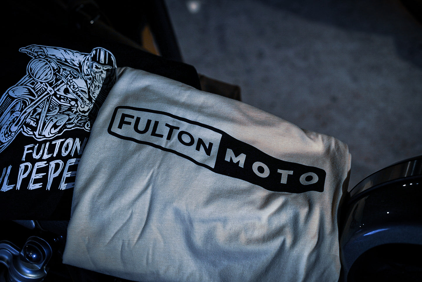 Fulton Moto Logo Tee | Cream