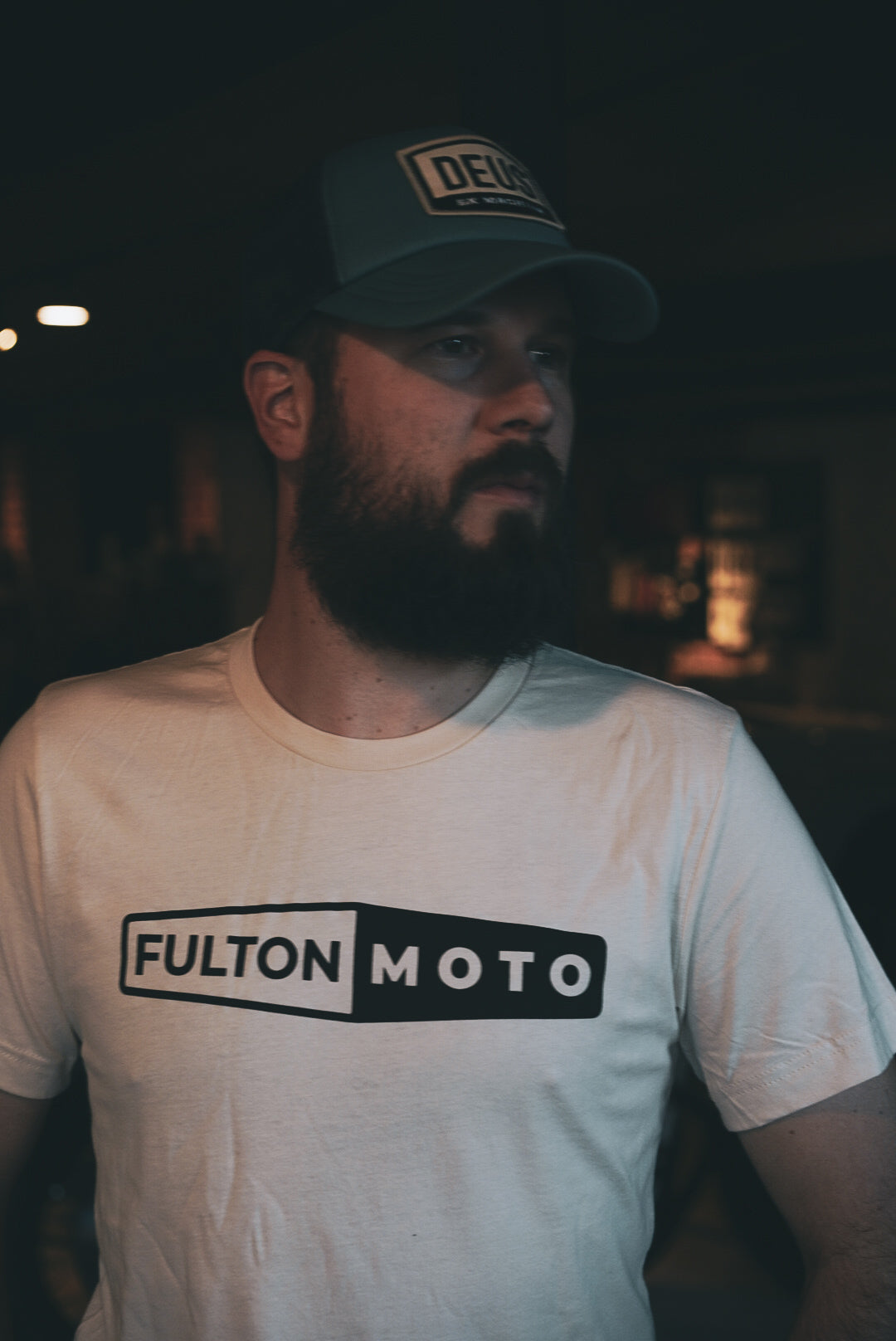 Fulton Moto Logo Tee | Cream