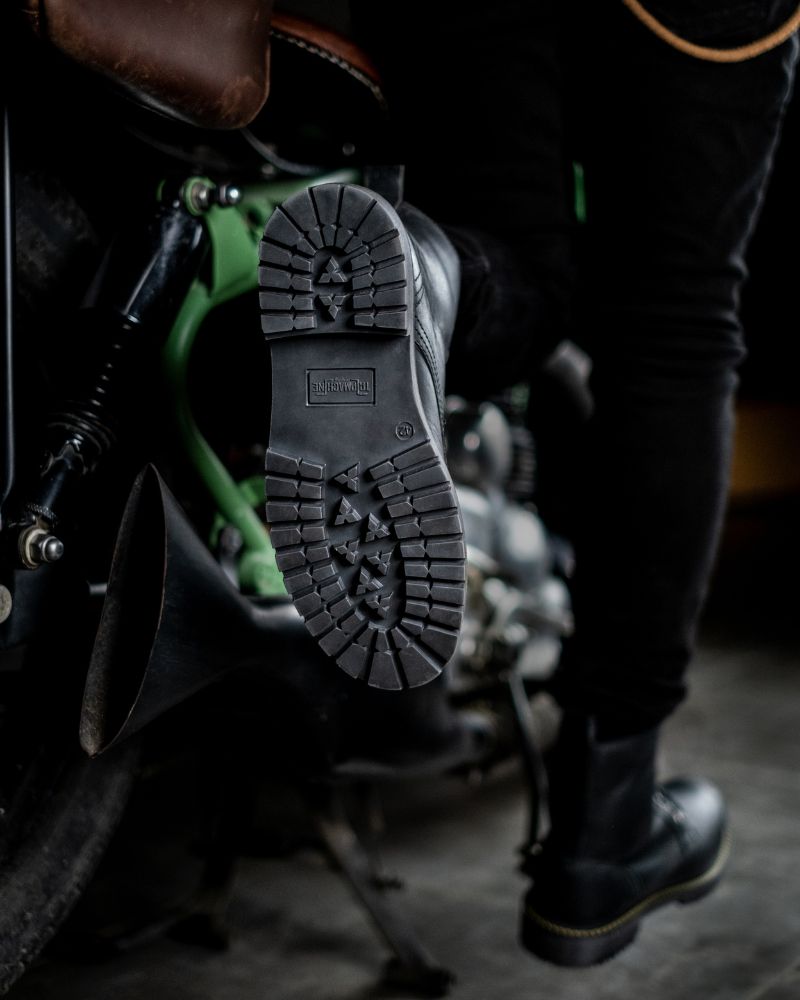 Buff Leather Boots Derby - Dark Shadow