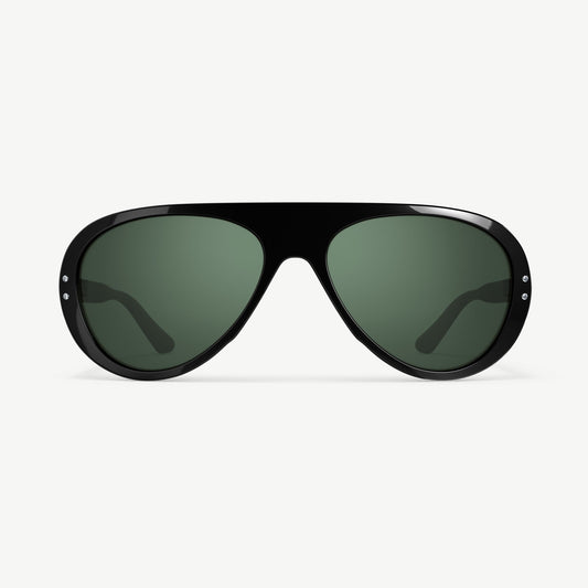 VALLON Moto Aviators Sunglasses Tortoise - Green