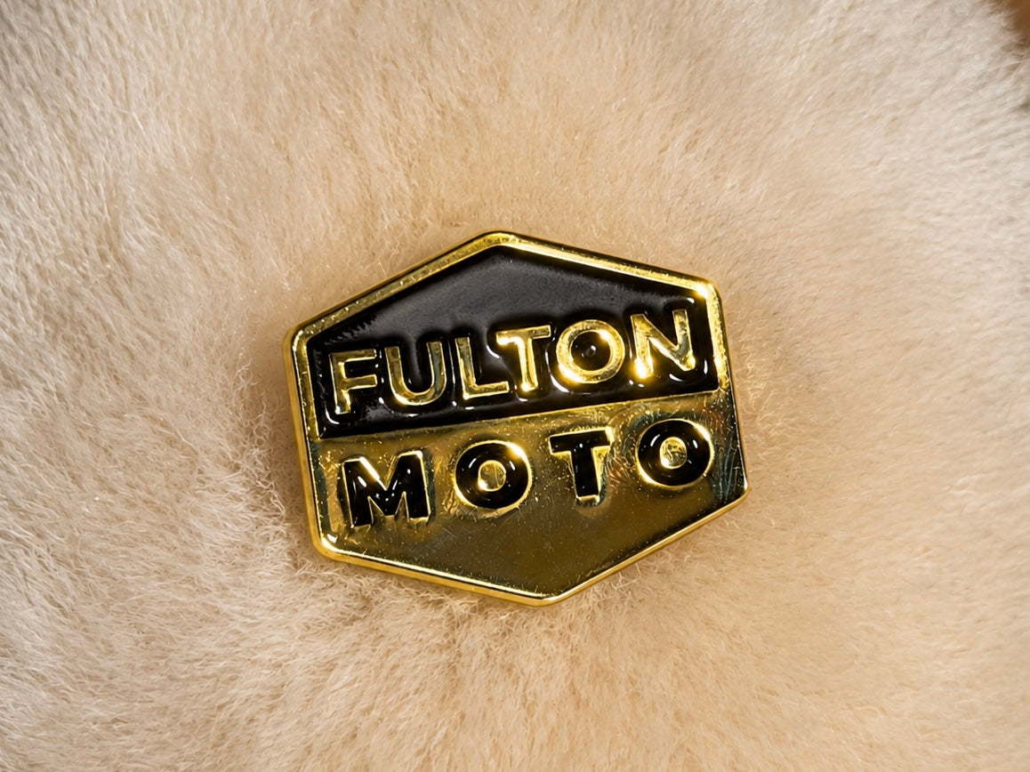 Fulton Moto Gold Logo Pin