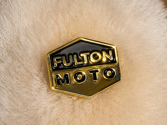Fulton Moto Gold Logo Pin