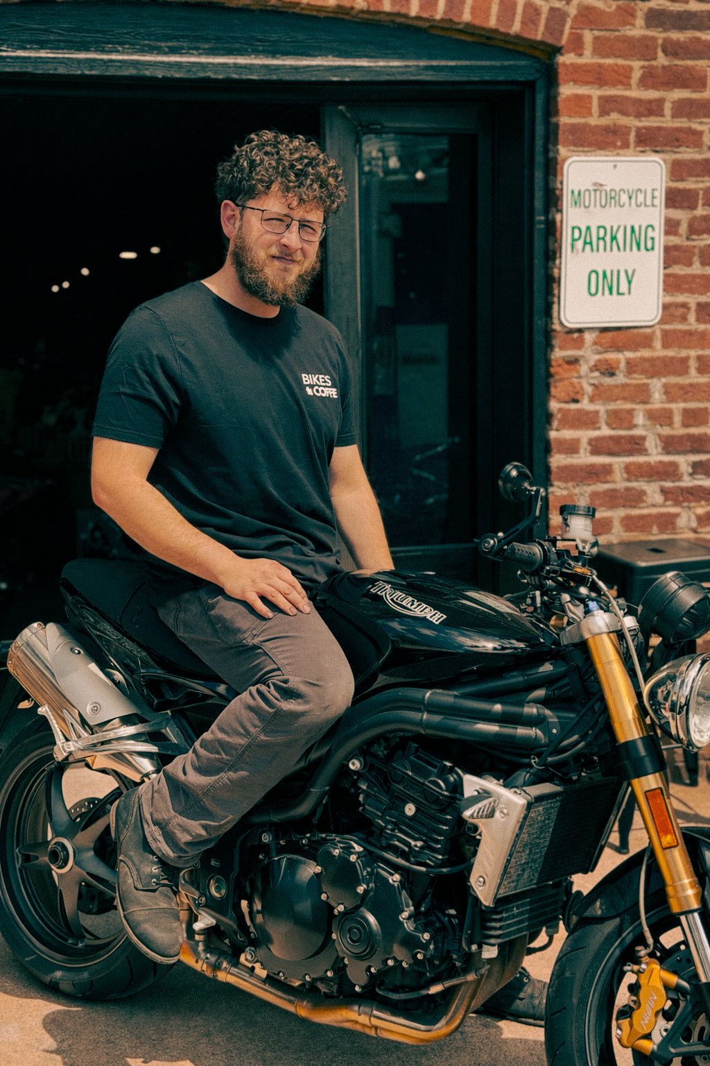 Fulton Moto Bikes and Coffee Shirt