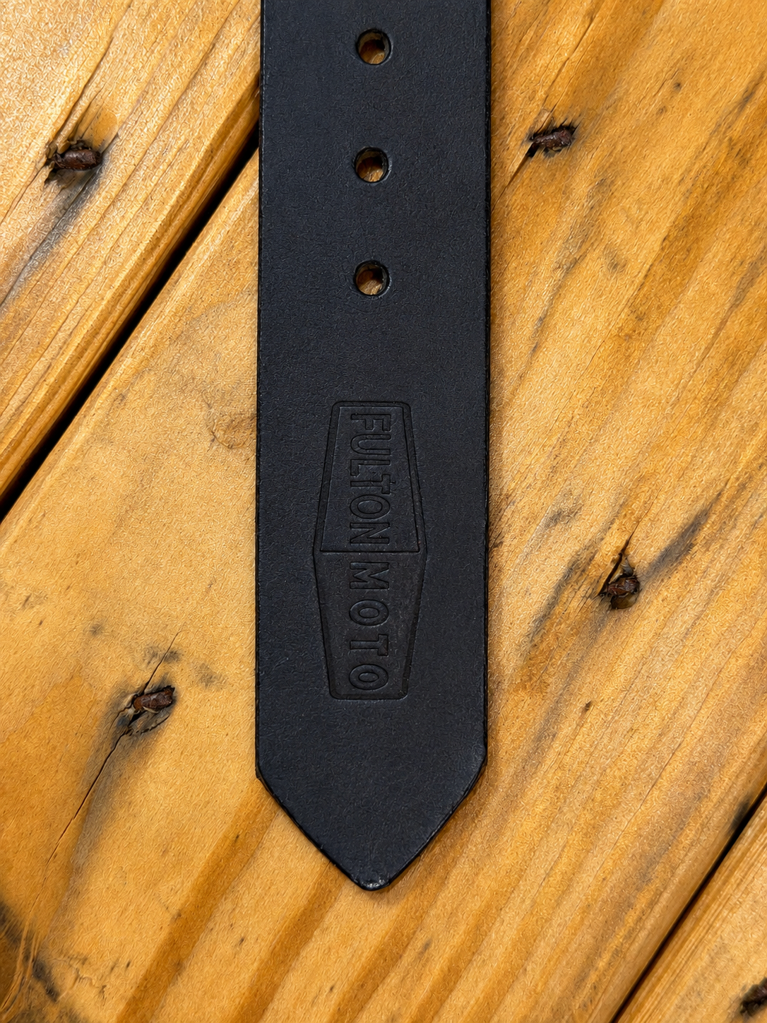 Fulton Moto Water Buffalo Leather Belt - Black