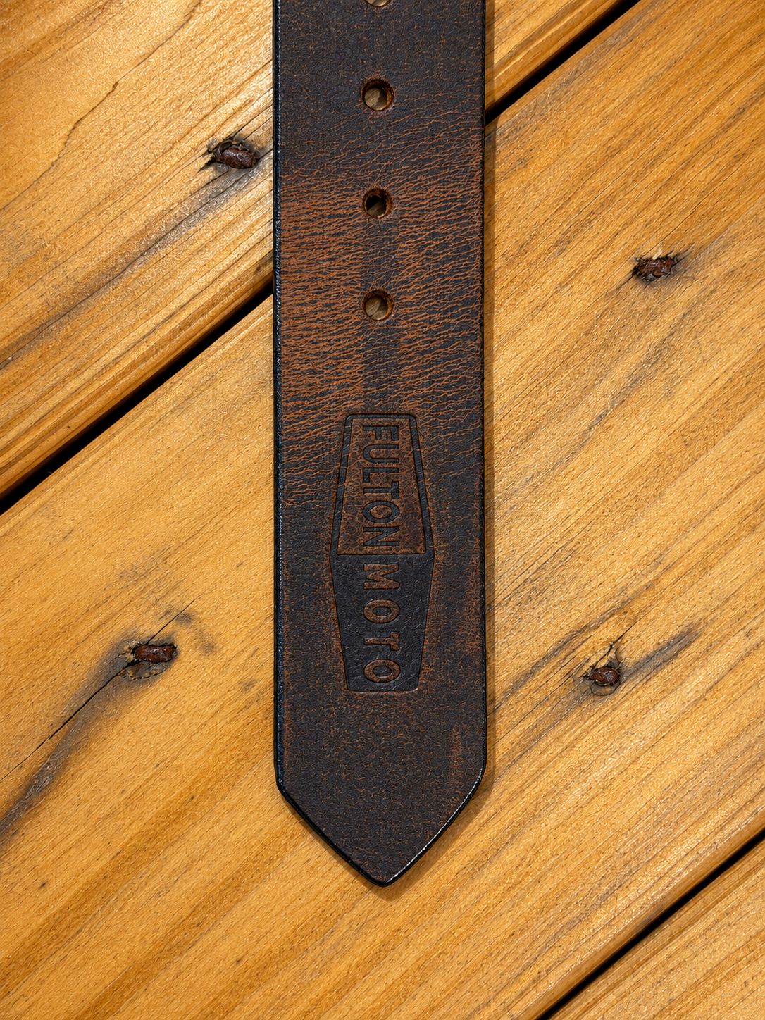 Fulton Moto Water Buffalo Leather Belt - Brown