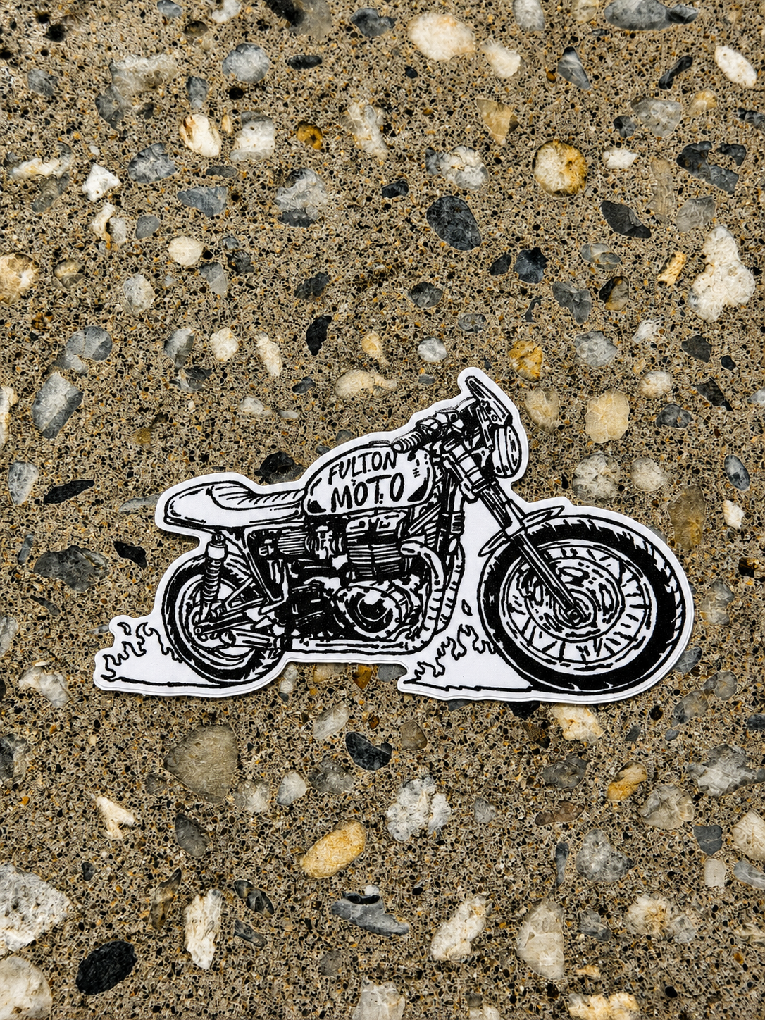 Thruxton Flames Sticker