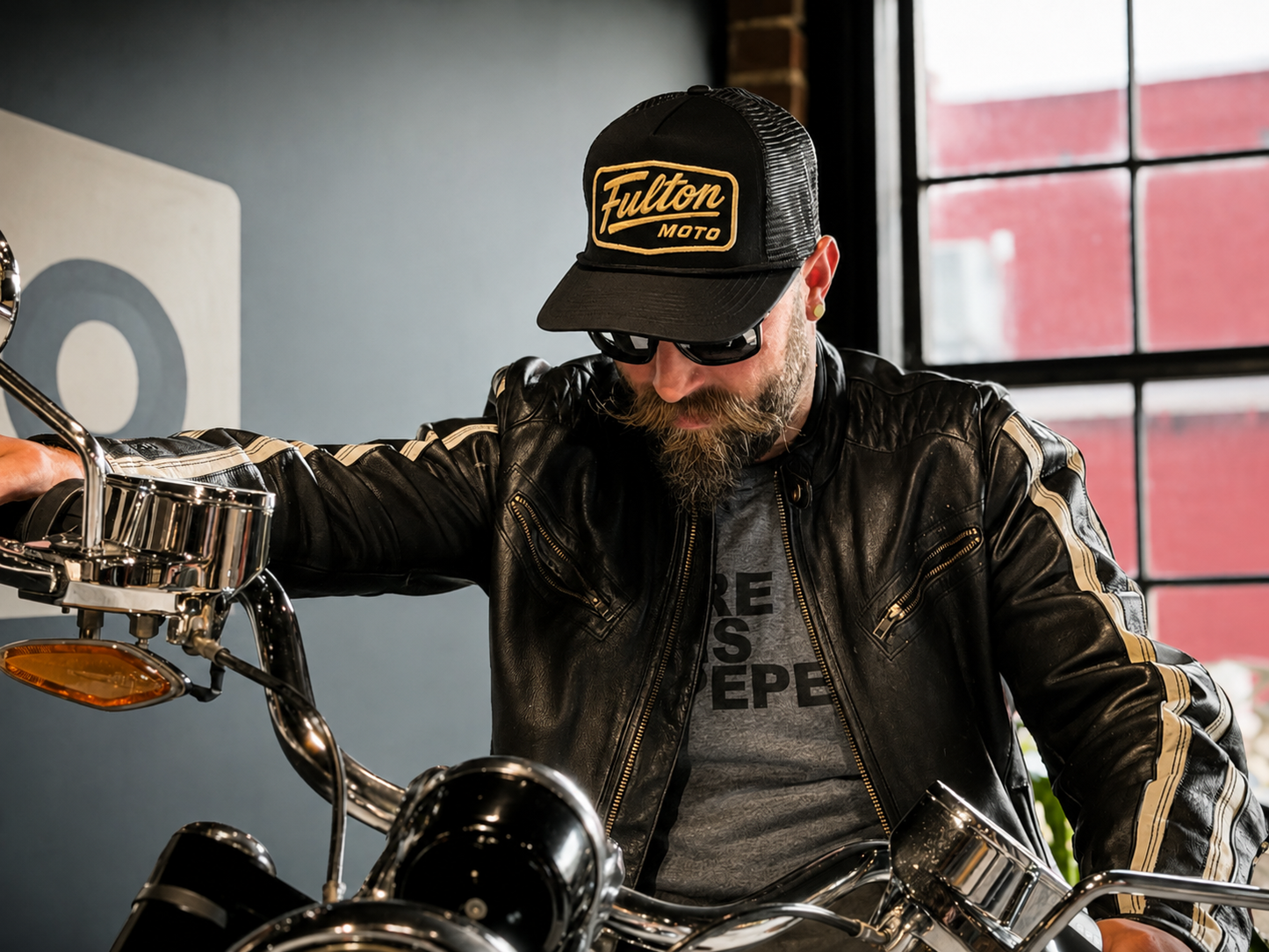 Fulton Moto Retro Script Trucker Hat
