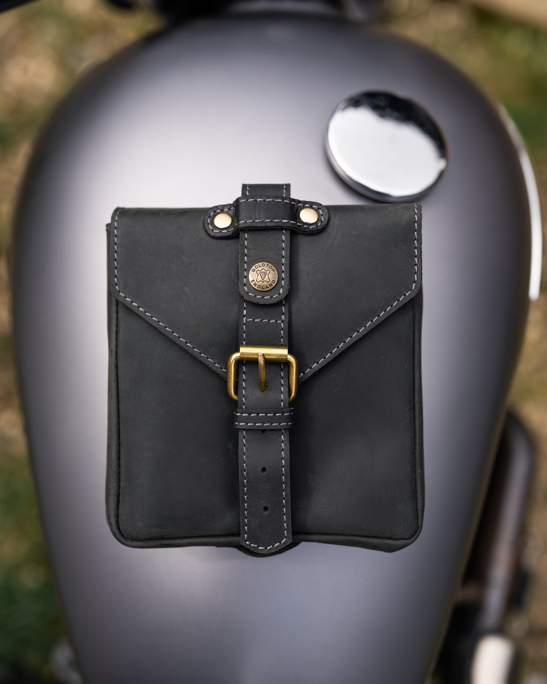 Leather Tank Bag - Small - Black (Veg Tanned)
