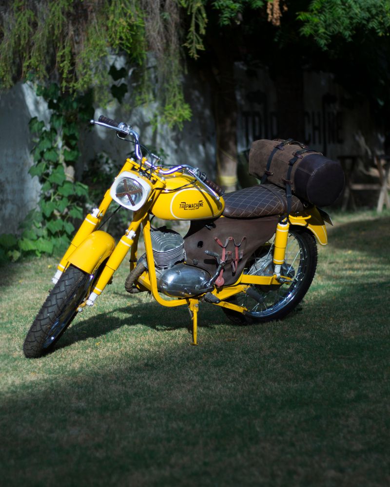 Buff Leather Military Duffel - Brown