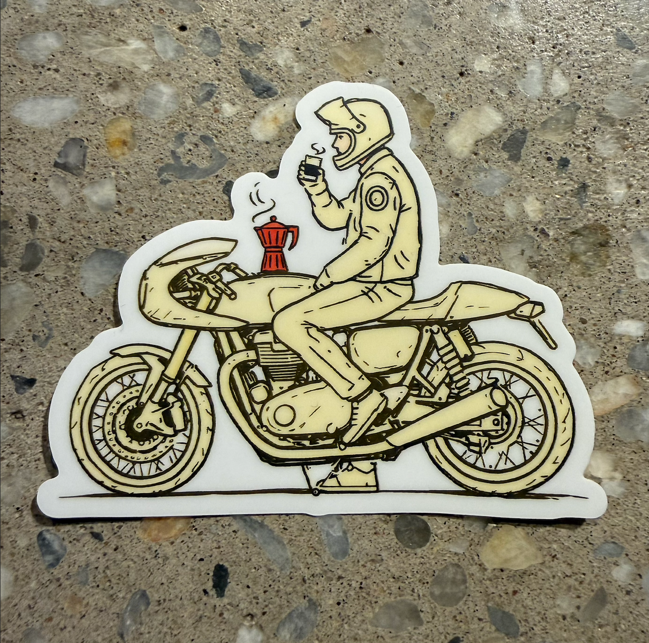Fulton Moto Coffee Racer Sticker