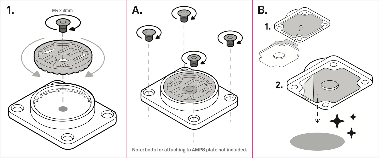 Moto II 4-hole AMPS Mount