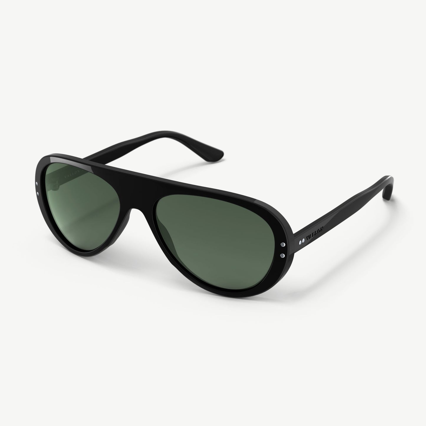 VALLON Moto Aviators Sunglasses Tortoise - Green