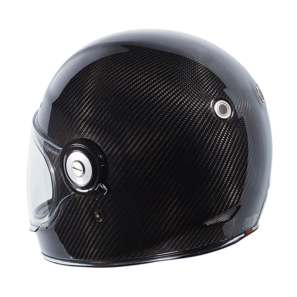 T-1C Newport Full Face Helmet | Gloss Black Trans Carbon