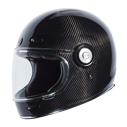 T-1C Newport Full Face Helmet | Gloss Black Trans Carbon