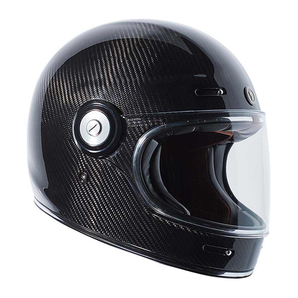 T-1C Newport Full Face Helmet | Gloss Black Trans Carbon