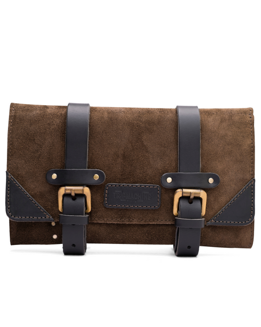 Buff Leather Tool Roll Brown/Black