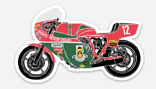 Vintage Isle of Man TT Motorcycle Race Bike Vinyl Sticker
