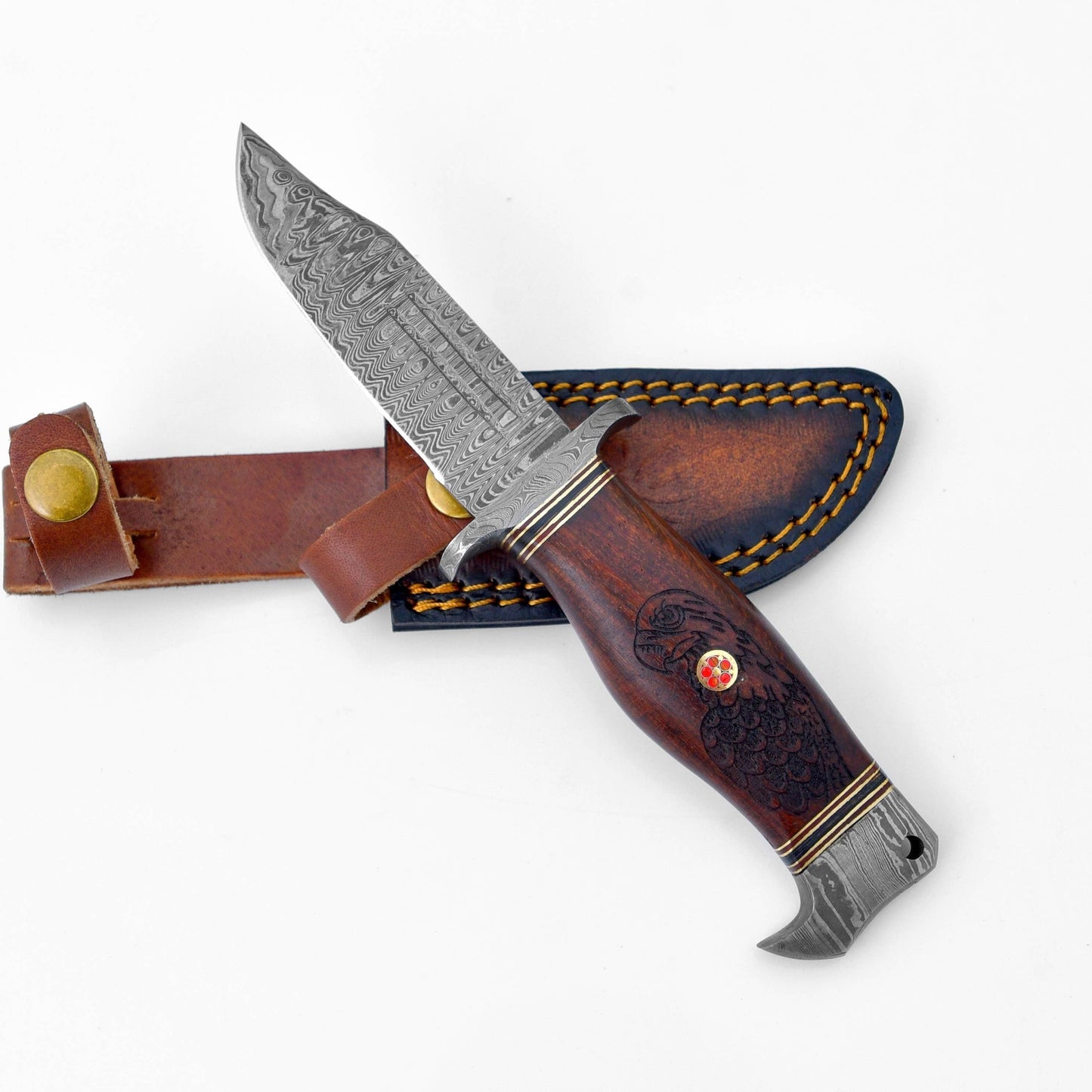 Eagle's Valor Damascus Hunting Knife
