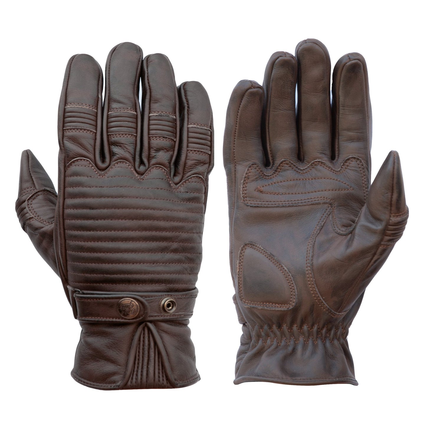 Garage Leather CE Gloves Brown