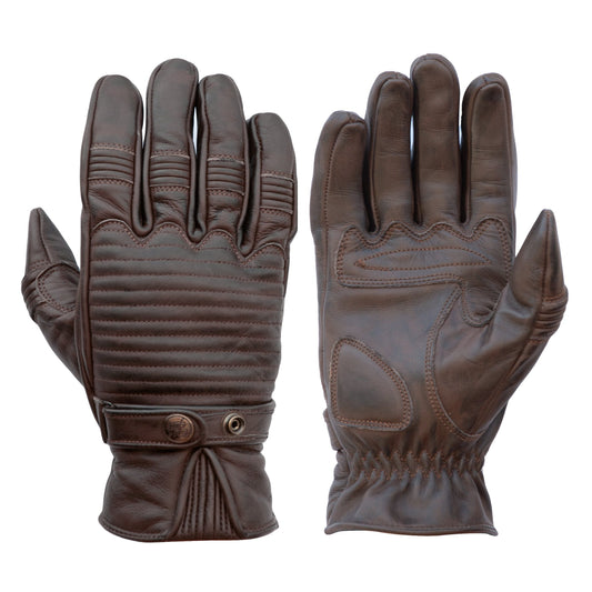 Garage Leather CE Gloves Brown