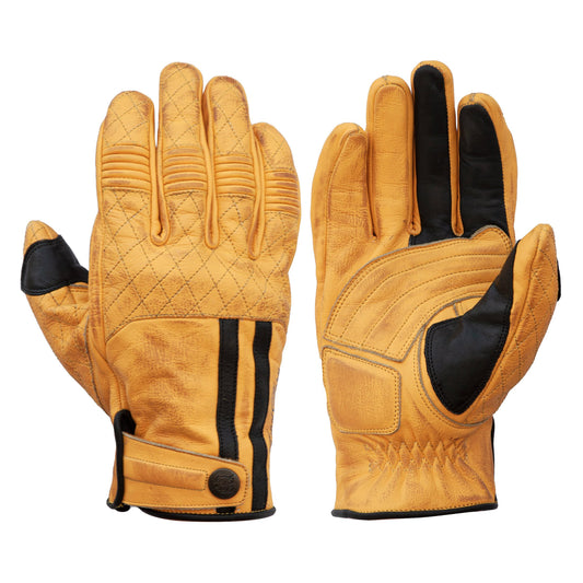 Miles Leather CE Gloves Yellow Black