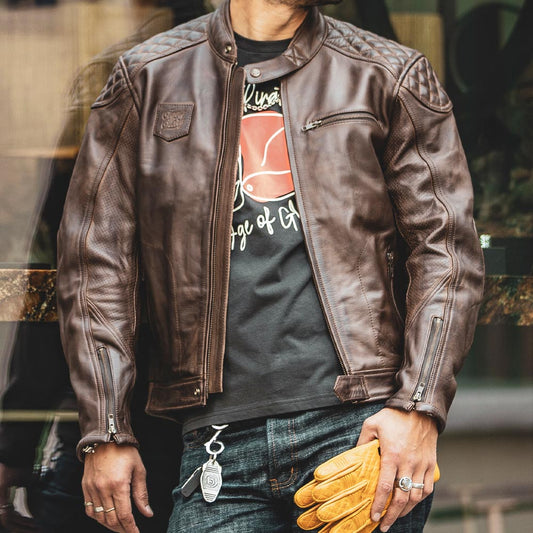 Rogue Leather Jacket Waxed | Brown