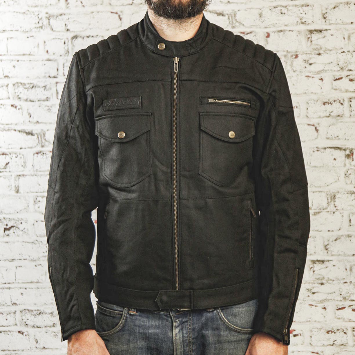 Worker Coated Denim Jacket | Black