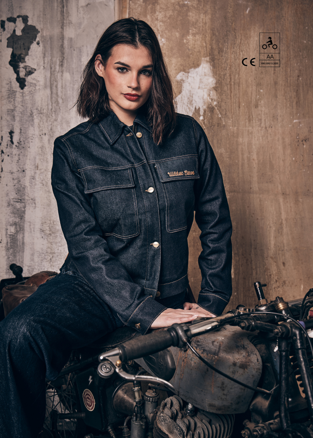 DENIM MOTORCYCLE JACKET - HERITAGE