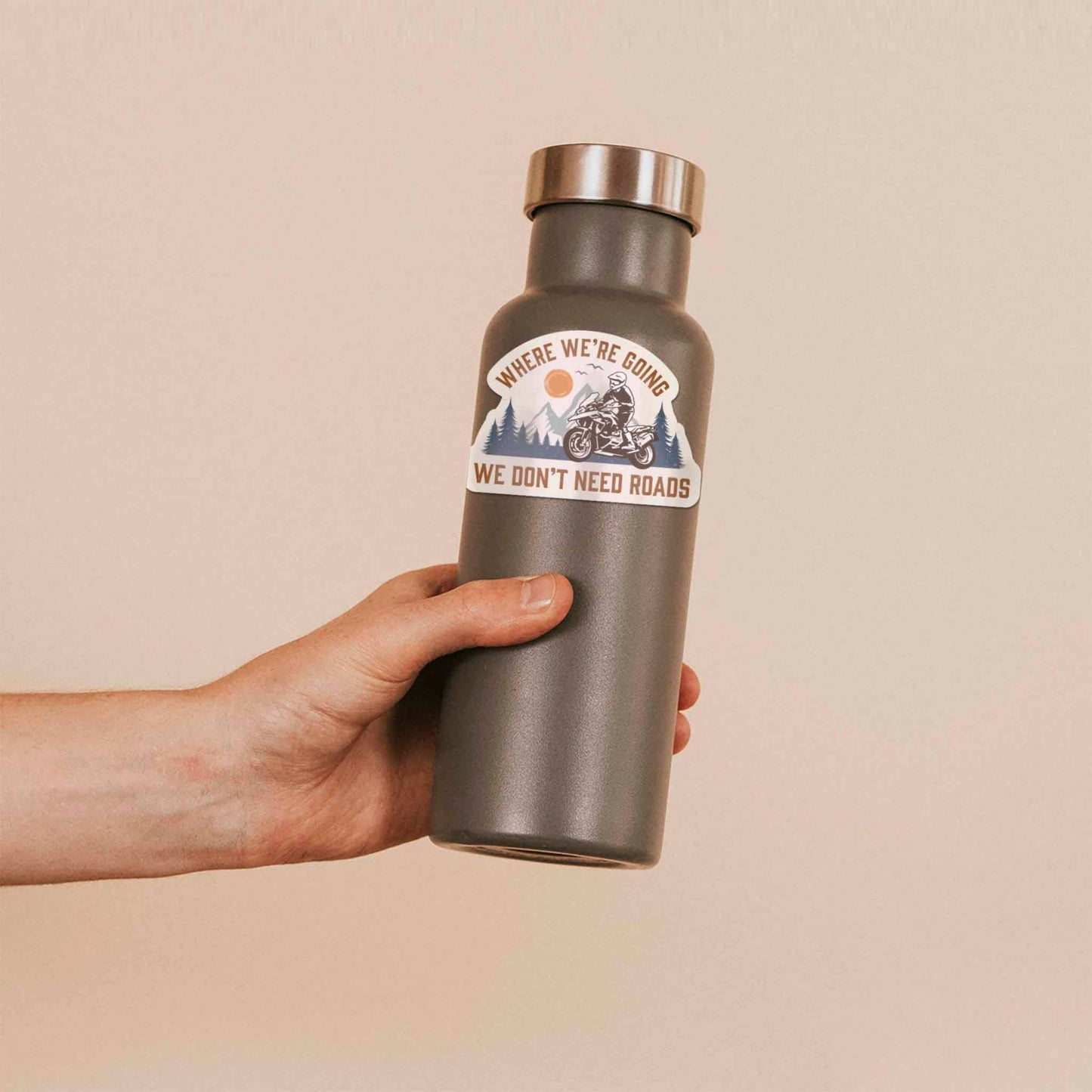 Where We're Going We Don't Need Roads ADV Motorcycle Sticker