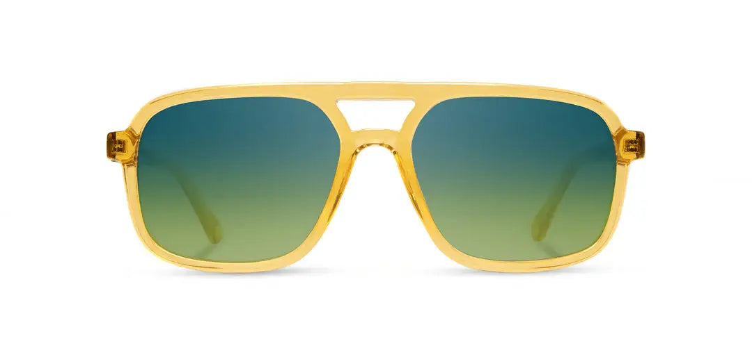 CAMP Glacier Sunglasses - Yellowstone Engraved Edition: Sap / Walnut Engraved / HD Plus Polarized Sky