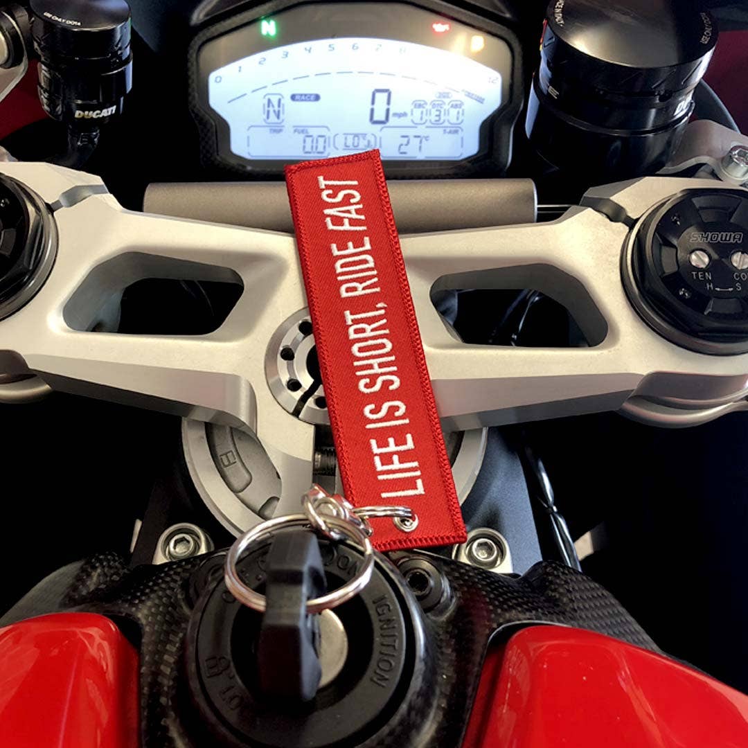Life is Short, Ride Fast - Motorcycle Keychain