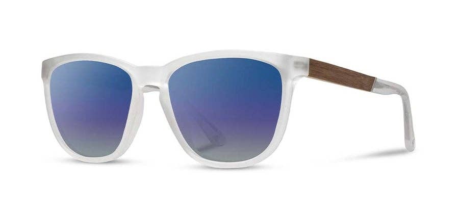 CAMP Arrowcrest Sunglasses - Matte Crystal: Matte Crystal / Walnut / HD Plus Polarized Blue Flash