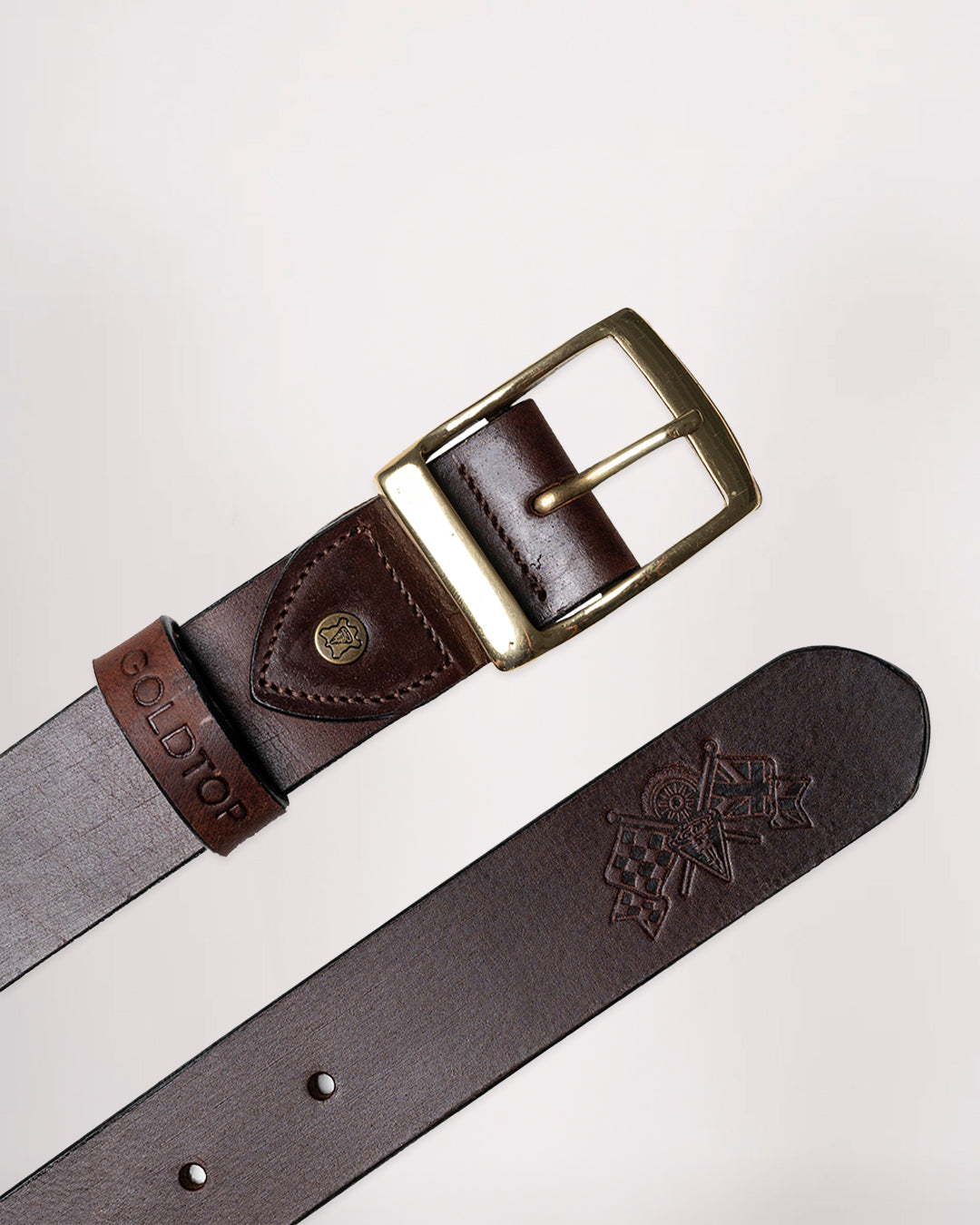 Leather Belt - Brass Keep | Bourbon